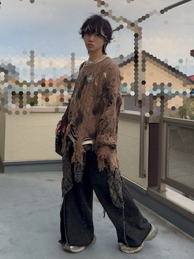 「アイテム（ウォレットチェーン）」を使った、Rin/りん161cmさん（メンズ・161cm）の秋コーディネート