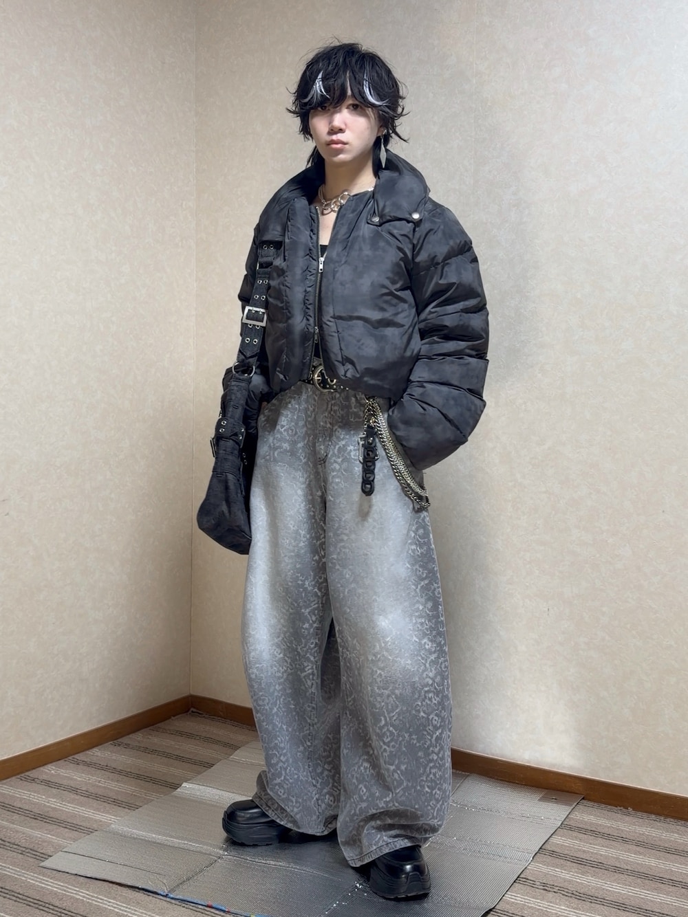 GRANCY】Printed Short Real Down / プリントショートリアルダウンを