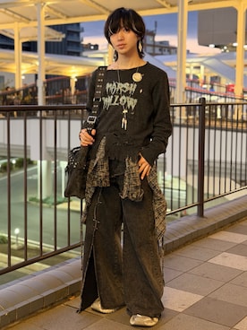 「アイテム（ウォレットチェーン）」を使った、Rin/りん161cmさん（メンズ・161cm）の秋コーディネート