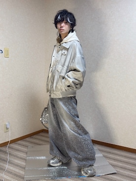 「アイテム（パーカー）」を使った、Rin/りん161cmさん（メンズ・161cm）の秋コーディネート