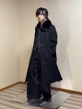 「アイテム（ステンカラーコート）」を使った、Rin/りん161cmさん（メンズ・161cm・20代）の秋コーディネート