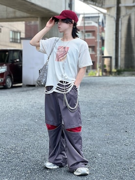 「アイテム（ウォレットチェーン）」を使った、りん/161cmコーデさん（メンズ・161cm）の夏コーディネート