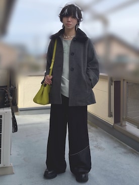 「アイテム（ピーコート）」を使った、Rin/りん161cmさん（メンズ・161cm）の秋コーディネート