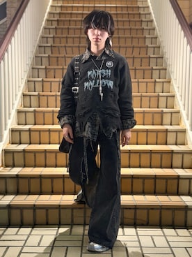 「アイテム（ウォレットチェーン）」を使った、Rin/りん161cmさん（メンズ・161cm）の秋コーディネート