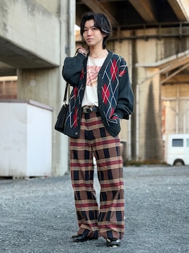 「低身長男子」｜「アイテム（トップス）」を使った、Rin/りん161cmさん（メンズ・161cm）の冬コーディネート