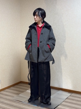 「アイテム（ピーコート）」を使った、Rin/りん161cmさん（メンズ・161cm）の秋コーディネート