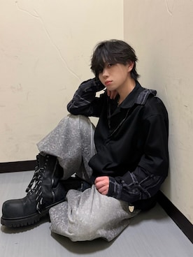 「オープンカラーシャツ」｜Liv/リヴ161cmさん（メンズ・161cm）の春コーディネート