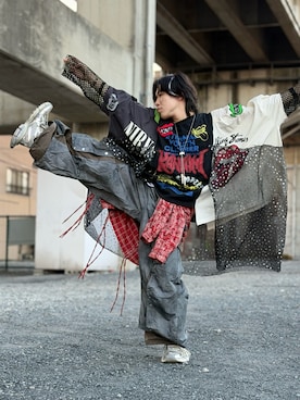 「低身長男子」｜「アイテム（トップス）」を使った、Rin/りん161cmさん（メンズ・161cm）の冬コーディネート