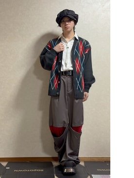 「アイテム（キャスケット）」を使った、Rin/りん161cmさん（メンズ・161cm）の秋コーディネート