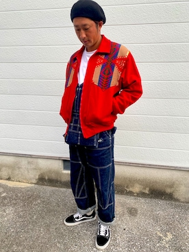 「PENDLETON（ペンドルトン）のアイテム（その他アウター）」を使った、Mashirowさん（メンズ・177cm）の冬コーディネート
