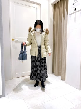 「Te chichi（テチチ）のアイテム（ダウンジャケット/コート）」を使った、813さん（レディース・149cm）の秋コーディネート