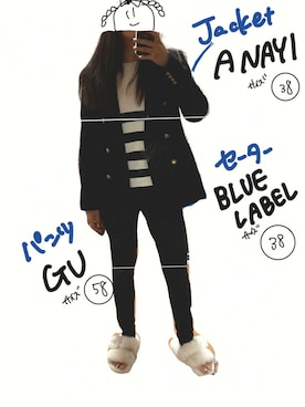 「ブルーレーベル」｜「アイテム（その他アウター）」を使った、24K🫣さん（レディース・163cm）の秋コーディネート