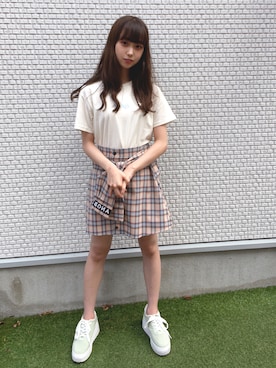 「ANDGEEBEE（アンジービー）のアイテム」を使った、へちさん（レディース・161cm）の秋コーディネート