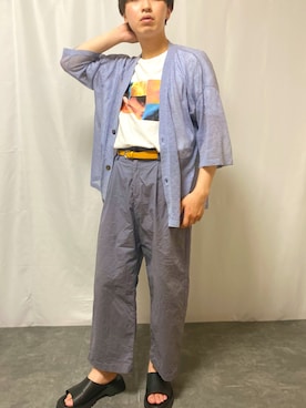 「SENSION（センション）のアイテム」を使った、kazuheeeeroさん（メンズ・170cm）の夏コーディネート