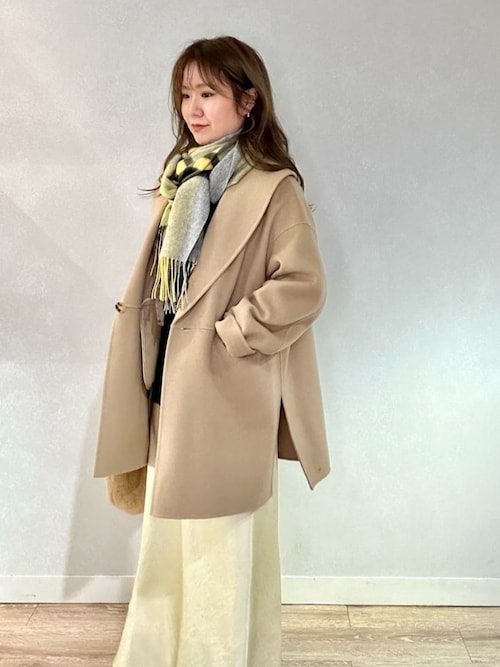 定価25000円】カプリシューレマージュ BIG襟ウールコート アイボリー 