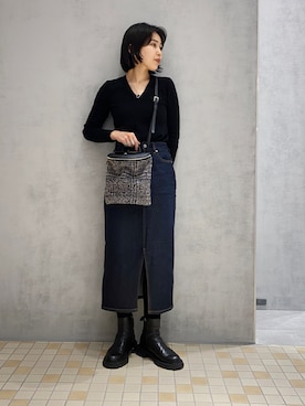 「ヒロコハヤシ」｜「アイテム（アクセサリー）」を使った、um_hhさん（レディース・161cm）の秋コーディネート