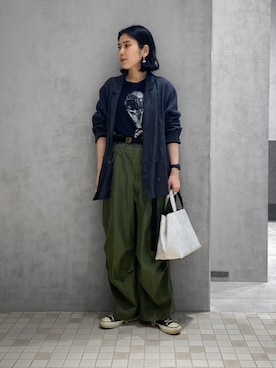 「ヒロコハヤシ」｜「アイテム（アクセサリー）」を使った、um_hhさん（レディース・161cm）の春コーディネート