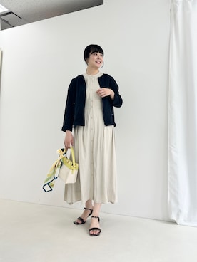 「MICO COULIER（ミコクリエ）のアイテム」を使った、nol takitaさん（レディース・159cm）の春コーディネート