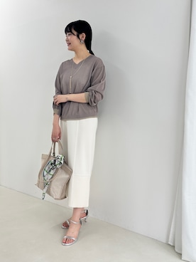 「シアーニット」｜nol takitaさん（レディース・159cm）の春コーディネート