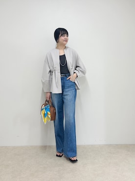 「Rie Miller（リエミラー）のアイテム」を使った、nol takitaさん（レディース・159cm）の春コーディネート
