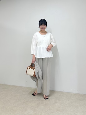 「MICO COULIER（ミコクリエ）のアイテム」を使った、nol takitaさん（レディース・159cm）の春コーディネート