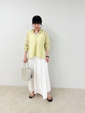 「MICO COULIER（ミコクリエ）のアイテム」を使った、nol takitaさん（レディース・159cm）の春コーディネート