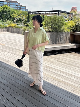 「NOLLEY’S（ノーリーズ）のアイテム」を使った、nol takitaさん（レディース・160cm）の夏コーディネート