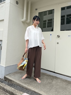 「MICO COULIER（ミコクリエ）のアイテム」を使った、nol takitaさん（レディース・159cm）の春コーディネート