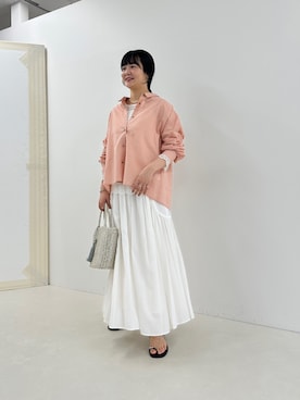 「MICO COULIER（ミコクリエ）のアイテム」を使った、nol takitaさん（レディース・159cm）の春コーディネート