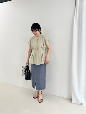 「MICO COULIER（ミコクリエ）のアイテム」を使った、nol takitaさん（レディース・159cm）の春コーディネート