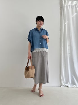 「MICO COULIER（ミコクリエ）のアイテム」を使った、nol takitaさん（レディース・159cm）の春コーディネート