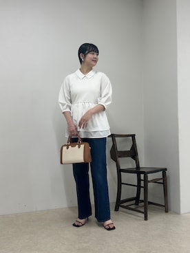 「MICO COULIER（ミコクリエ）のアイテム」を使った、nol takitaさん（レディース・159cm）の春コーディネート