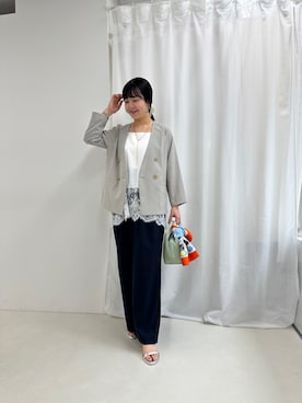 「MICO COULIER（ミコクリエ）のアイテム」を使った、nol takitaさん（レディース・159cm）の春コーディネート