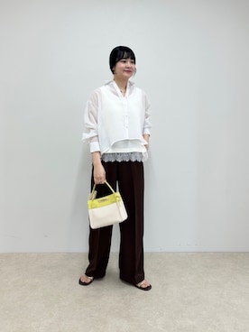 「MICO COULIER（ミコクリエ）のアイテム」を使った、nol takitaさん（レディース・159cm）の春コーディネート