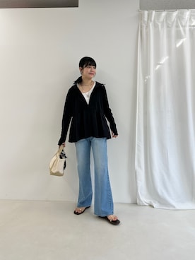 「Rie Miller（リエミラー）のアイテム」を使った、nol takitaさん（レディース・159cm）の春コーディネート