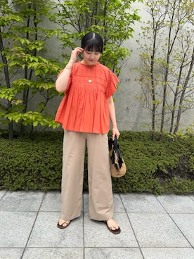 「MICO COULIER（ミコクリエ）のアイテム」を使った、nol takitaさん（レディース・159cm）の春コーディネート