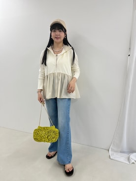 「Rie Miller（リエミラー）のアイテム」を使った、nol takitaさん（レディース・159cm）の春コーディネート