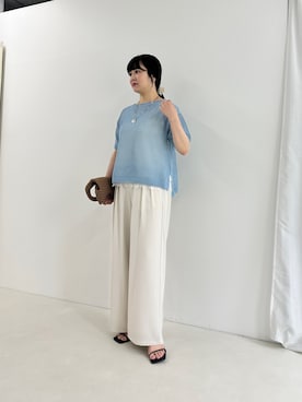 「MICO COULIER（ミコクリエ）のアイテム」を使った、nol takitaさん（レディース・159cm）の春コーディネート