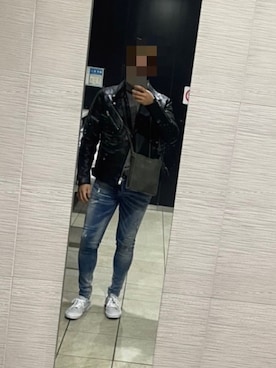 「Right-on（ライトオン）のアイテム（ボディバッグ/ウエストポーチ）」を使った、Nさん（メンズ・175cm）の冬コーディネート