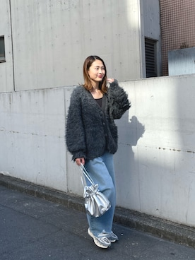 「ニットコーデ」｜「NIKE（ナイキ）のアイテム」を使った、yumeさん（レディース・162cm）の秋コーディネート