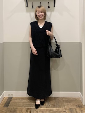 「A part by（アパートバイ）のアイテム（ワンピース）」を使った、Moekaさん（レディース・162cm）の秋コーディネート