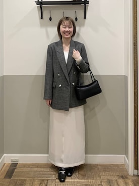 「A part by（アパートバイ）のヒールローファー（ローファー）」を使った、Moekaさん（レディース・162cm）の春コーディネート