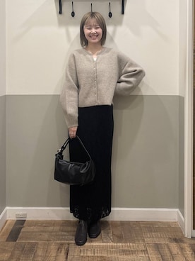 「A part by（アパートバイ）のアイテム（ブーツ）」を使った、Moekaさん（レディース・162cm）の秋コーディネート