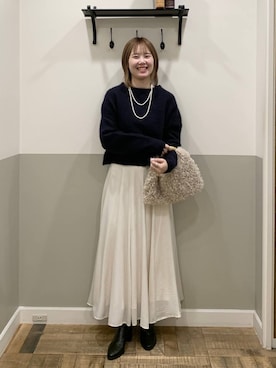 「A part by（アパートバイ）のアイテム（ブーツ）」を使った、Moekaさん（レディース・162cm）の冬コーディネート