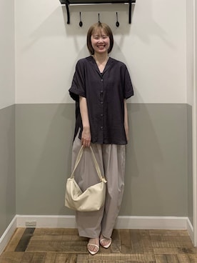 「A part by（アパートバイ）のハートモチーフバッグ（ショルダーバッグ、ホワイト系）」を使った、Moekaさん（レディース）の春コーディネート