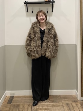 「apart by lowrys」｜「アイテム（その他アウター）」を使った、Moekaさん（レディース・162cm）の冬コーディネート