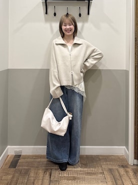 「A part by（アパートバイ）のアイテム（ブーツ）」を使った、Moekaさん（レディース・162cm）の秋コーディネート