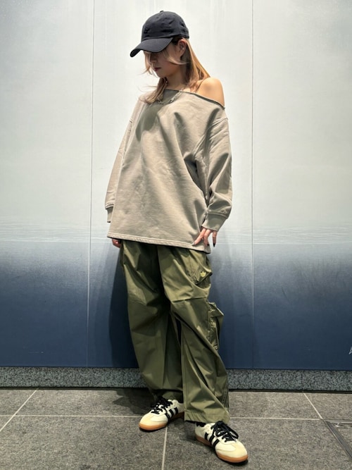 トレーナー スウェット ウォッシュ オフショルダースウェット / アディダスオリジナルス adidas Originals レディース メンズ adidas トレーナー スウェット ウォッシュ オフショルダー