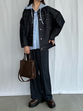 「BONLECILL（ボンルシール）のアイテム」を使った、Rihoさん（レディース・167cm）の冬コーディネート