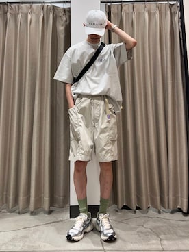 「ASICS（アシックス）のアイテム」を使った、rikutoさん（メンズ・174cm）の夏コーディネート